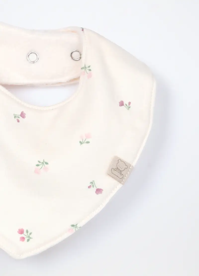 Pack 2 Bavaglini In Interlock Di Puro Cotone, Neonato, Rosa pastello, .U miniatura 2