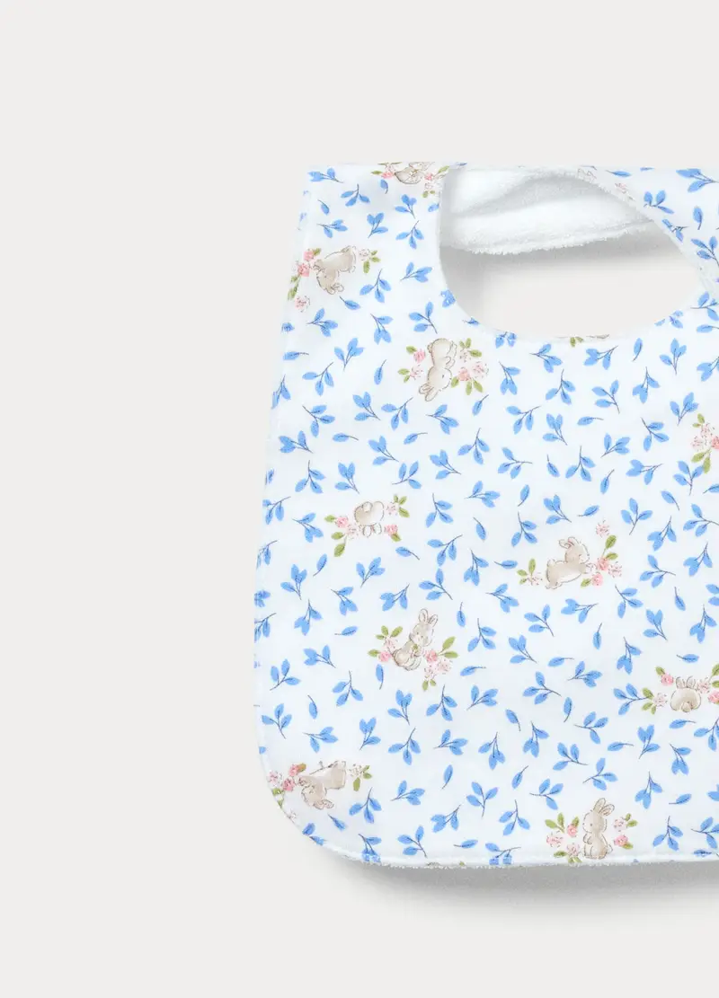 Pack 2 Bavaglini In Puro Cotone Neonata, Azzurro, U miniatura 3