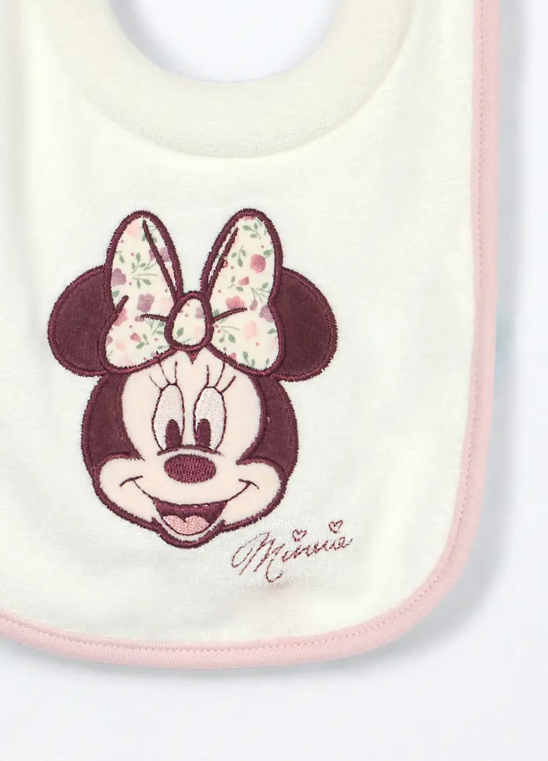 Pack 2 Bavaglini In Spugna Di Puro Cotone Neonata, Bianco/Rosa, .U miniatura 2