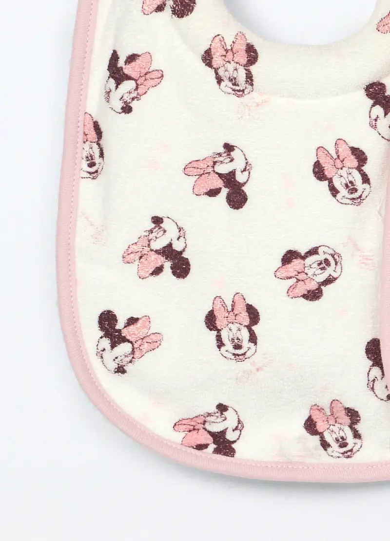 Pack 2 Bavaglini In Spugna Di Puro Cotone Neonata, Bianco/Rosa, .U miniatura 3