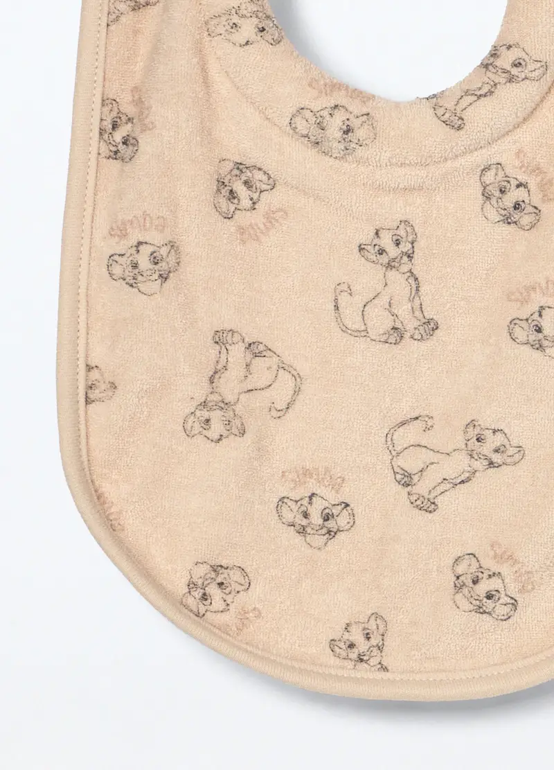 Pack 2 Bavaglini In Spugna Di Puro Cotone Neonato, Bianco/Beige, .U miniatura 3