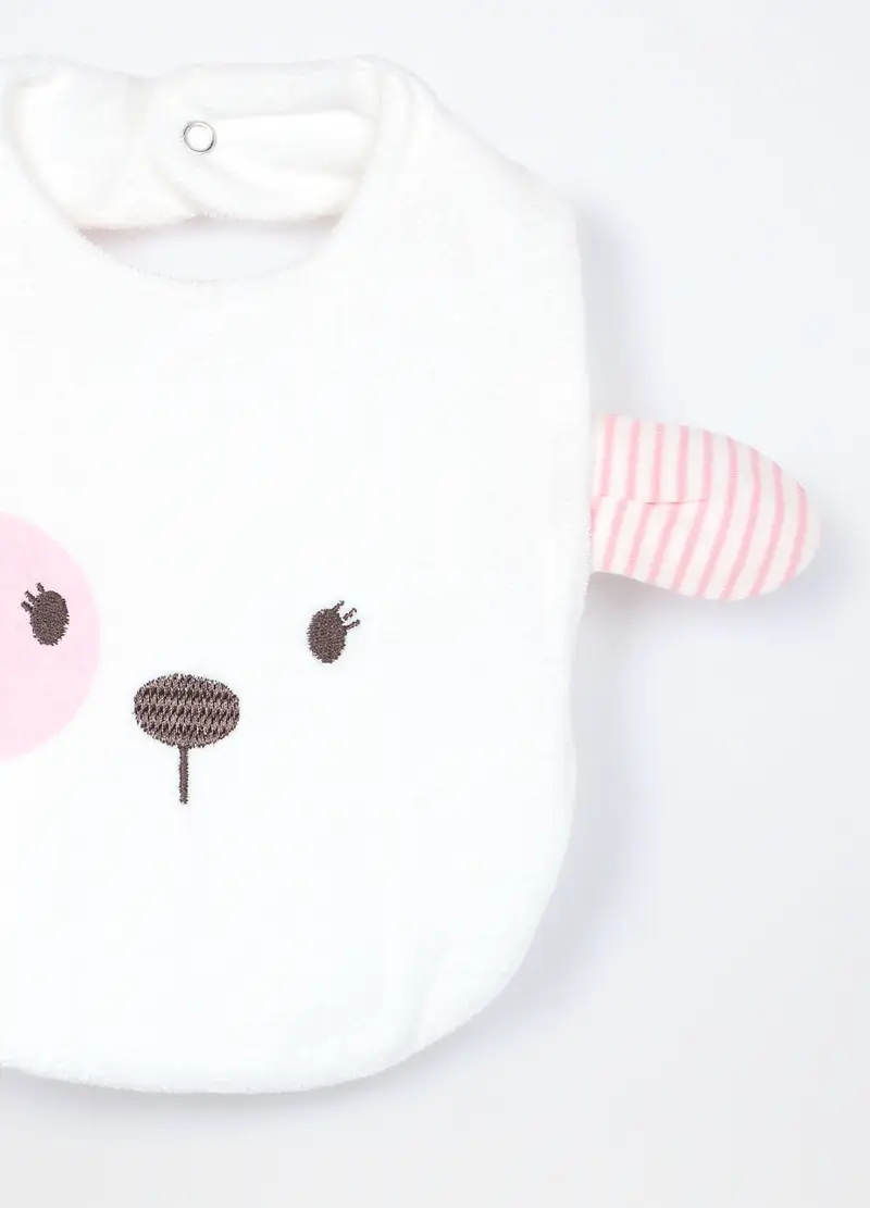 Pack 2 Bavaglini In Spugna Di Puro Cotone, Neonato, Rosa pastello, .U miniatura 2