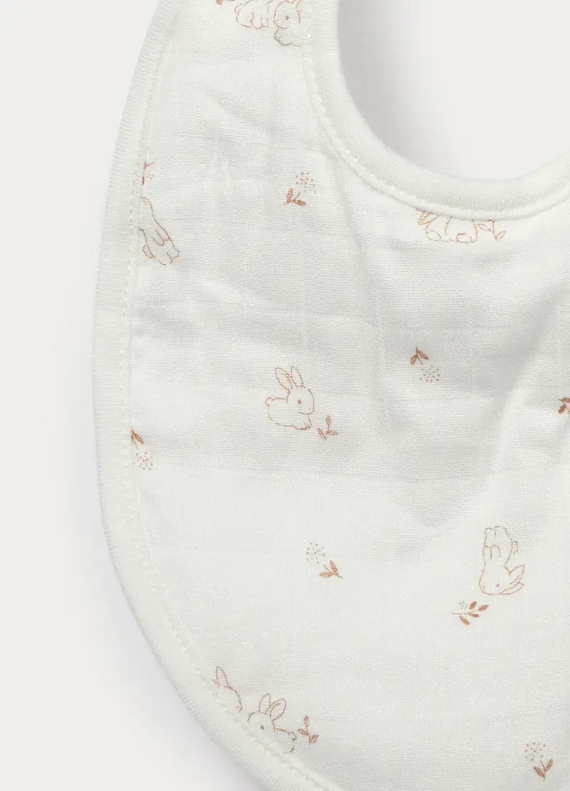 Pack 2 Bavaglini In Viscosa Di Bamboo Misto Cotone Neonata, Rosa pastello, U miniatura 2