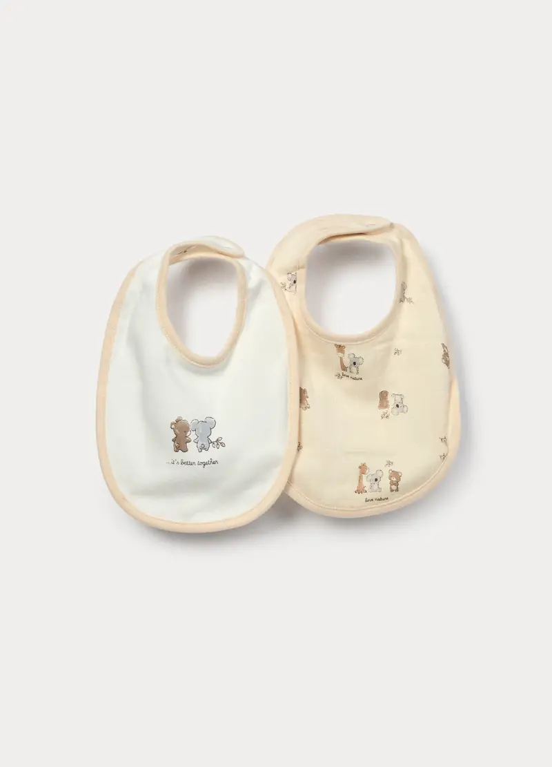 Pack 2 Bavaglini In Viscosa Di Bamboo Misto Cotone, Unisex, Giallo champagne, U