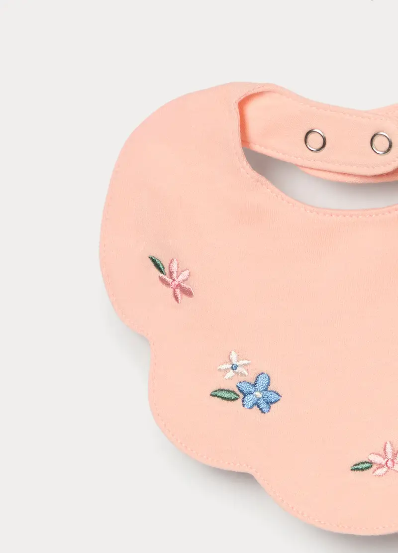 Pack 2 Bavaglini Misto Cotone Neonata, Rosa pompelmo, U miniatura 2