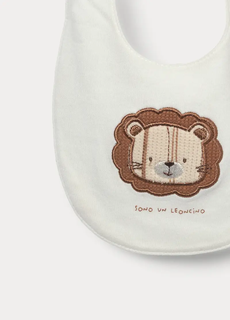 Pack 2 Bavaglini Misto Cotone Neonato, Beige chiaro, U miniatura 2