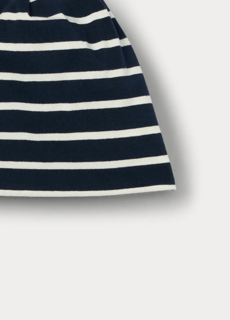 Pack 2 Berretti In Jersey Di Cotone Stretch, Neonato, Blu scuro miniatura 3