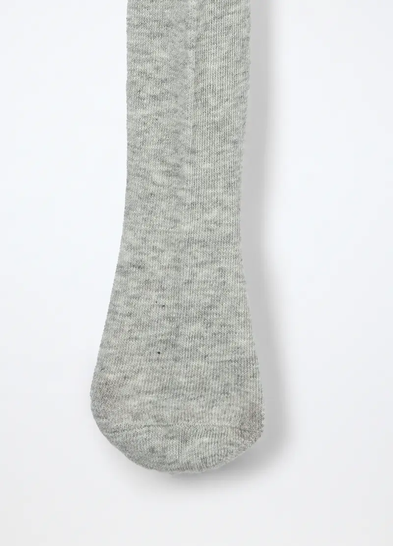 Pack 2 Collant In Cotone Stretch Bambina, Grigio melange miniatura 3