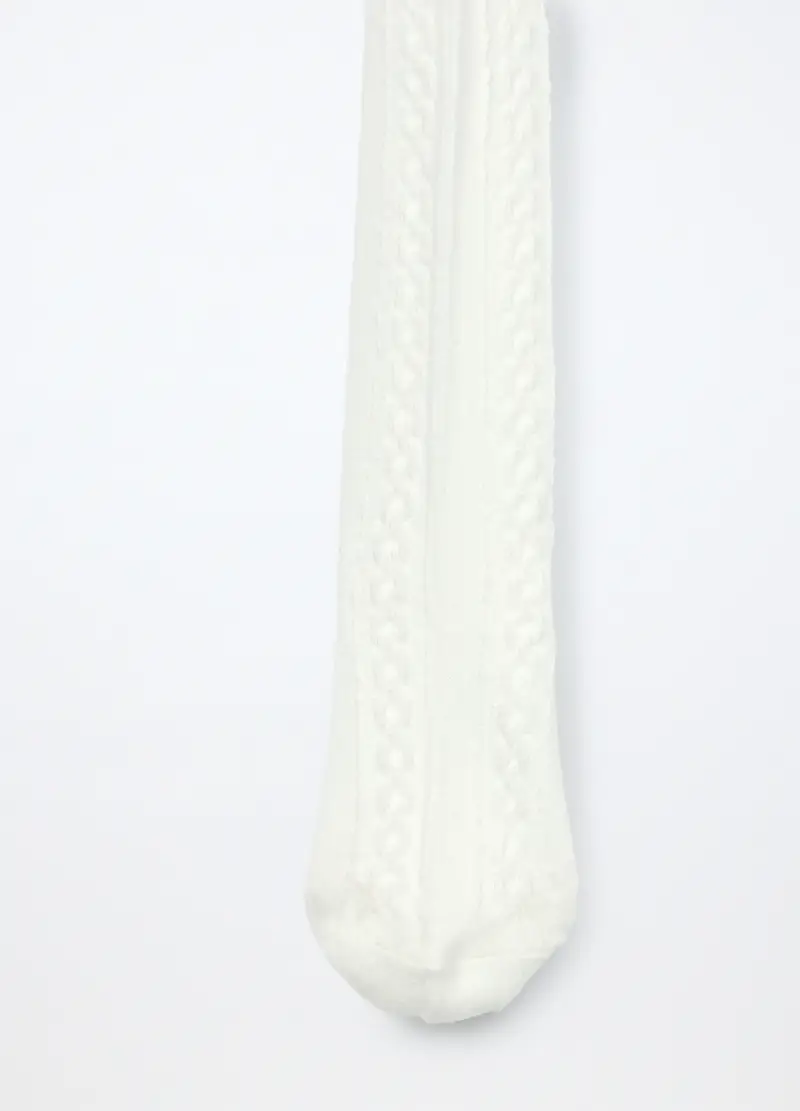 Pack 2 Collant In Cotone Stretch Bambina, Nero/Bianco miniatura 3