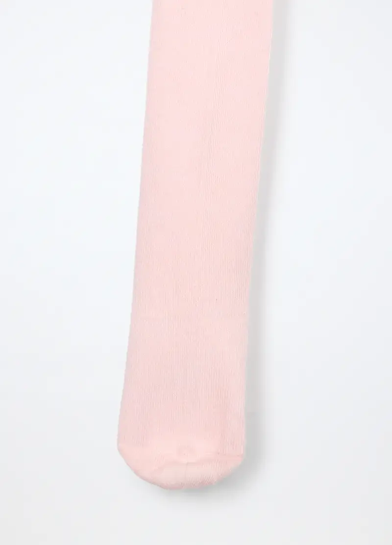 Pack 2 Collant In Cotone Stretch Bambina, Rosa/Nero miniatura 3