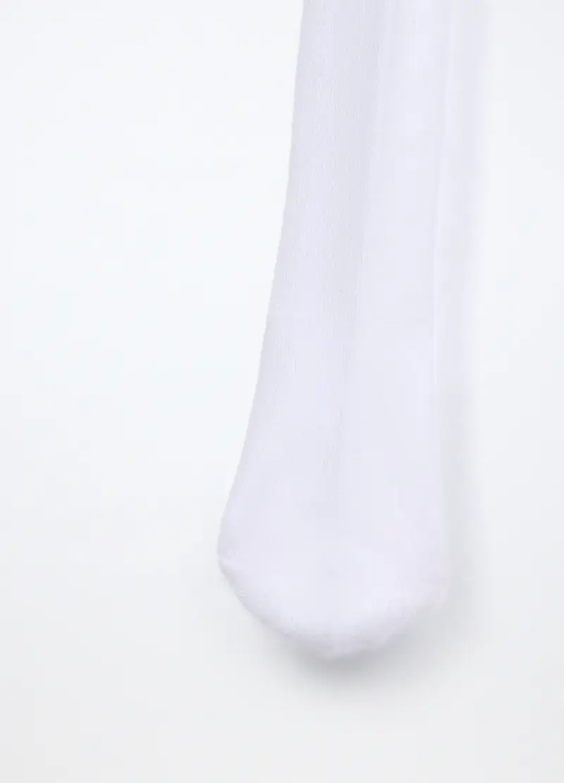 Pack 2 Collant Misto Cotone Bambina, Bianco/Nero miniatura 2