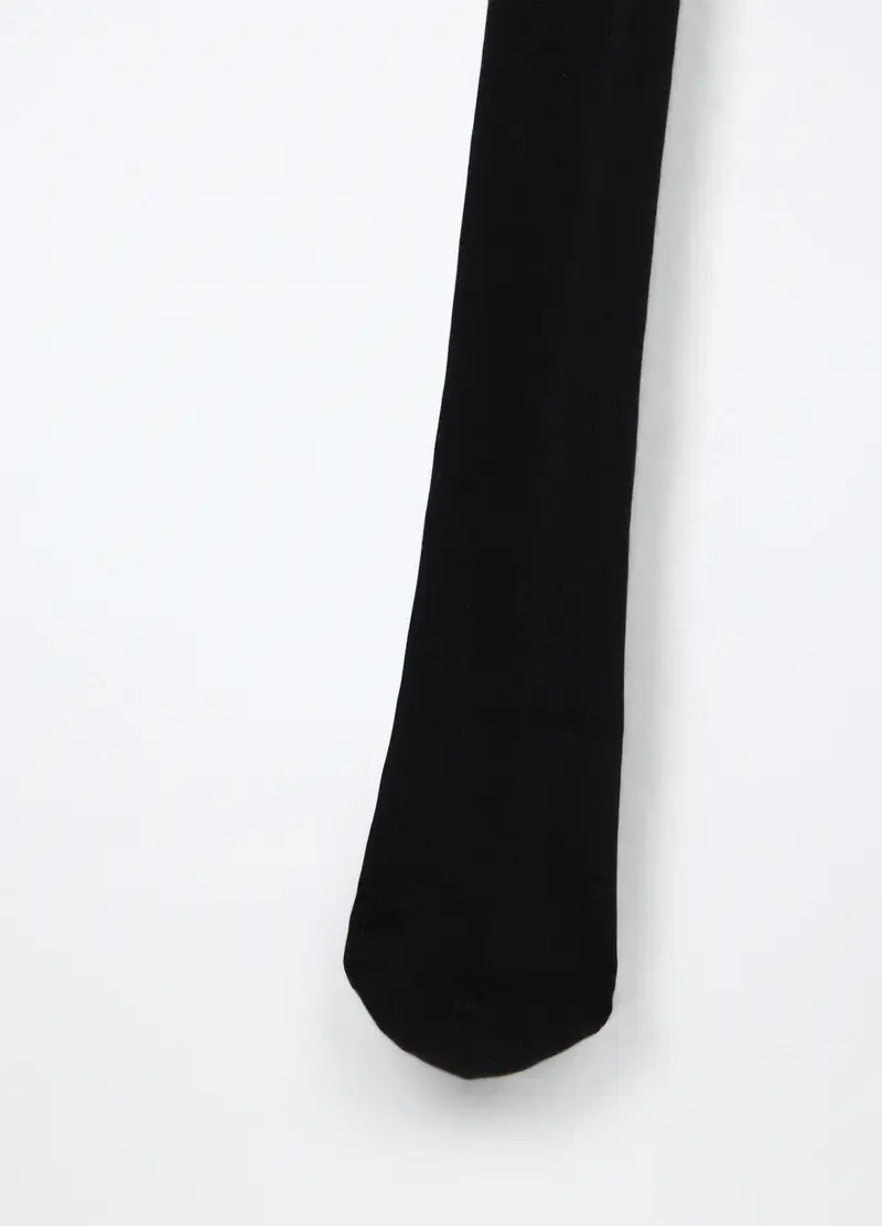 Pack 2 Collant Misto Cotone Bambina, Bianco/Nero miniatura 3