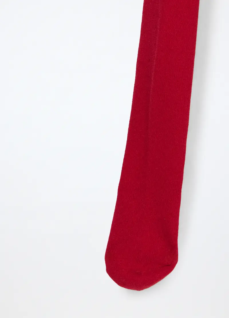 Pack 2 Collant Misto Cotone Bambina, Rosso aragosta miniatura 2