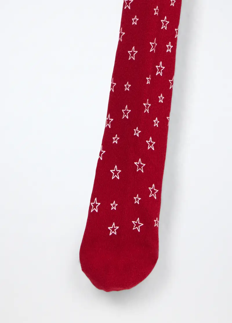 , Pack 2 Collant Misto Cotone Bambina, Rosso aragosta miniatura 3