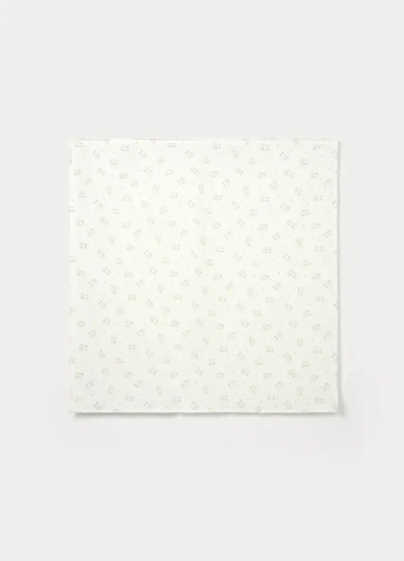 Pack 2 Mussole In Puro Cotone, Unisex, Bianco, U