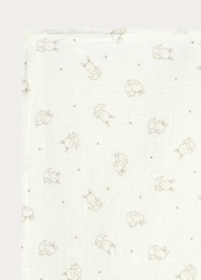 Pack 2 Mussole In Puro Cotone, Unisex, Bianco, U miniatura 3