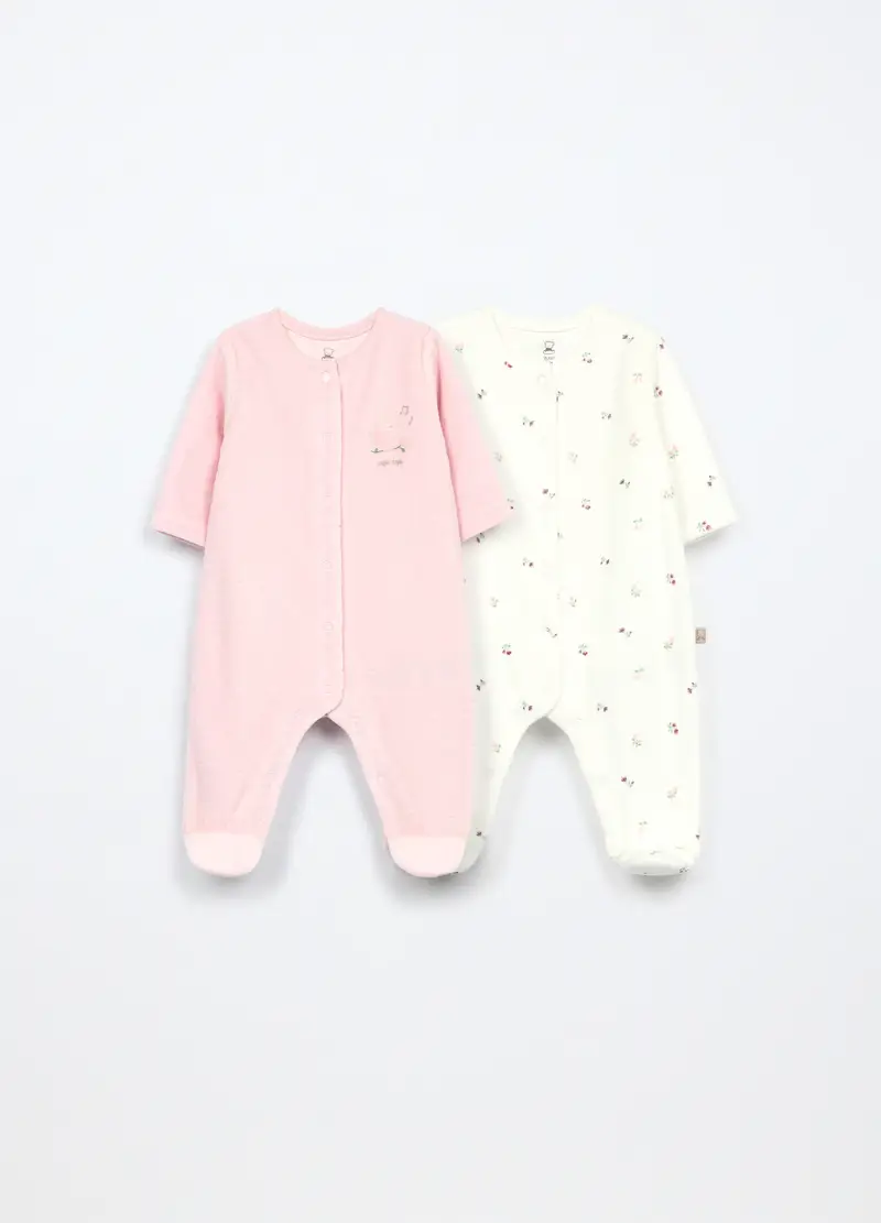 Pack 2 Tutine Velour Neonata, Rosa chiaro