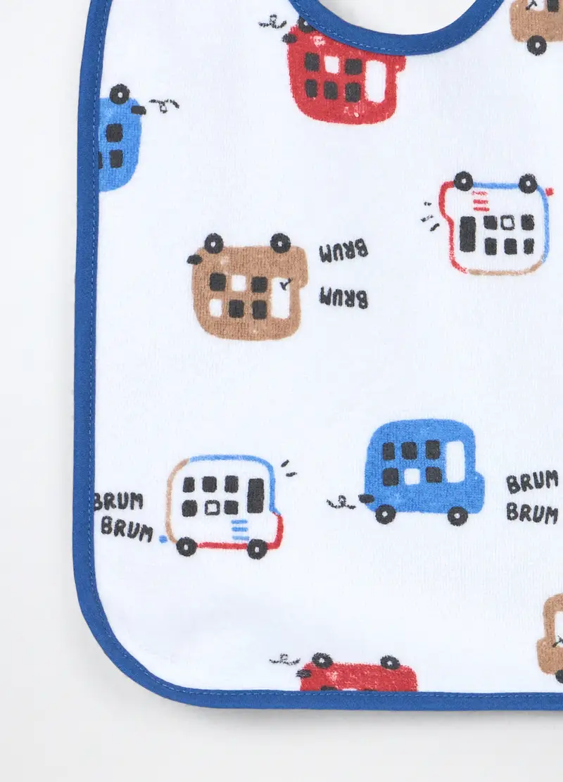 Pack 3 Bavaglini In Spugna Di Misto Cotone Neonato, Blu Bluette, .U miniatura 2