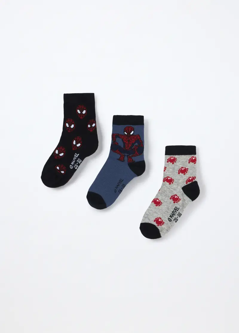 Pack 3 Calze Misto Cotone Bambino, Grigio chiaro