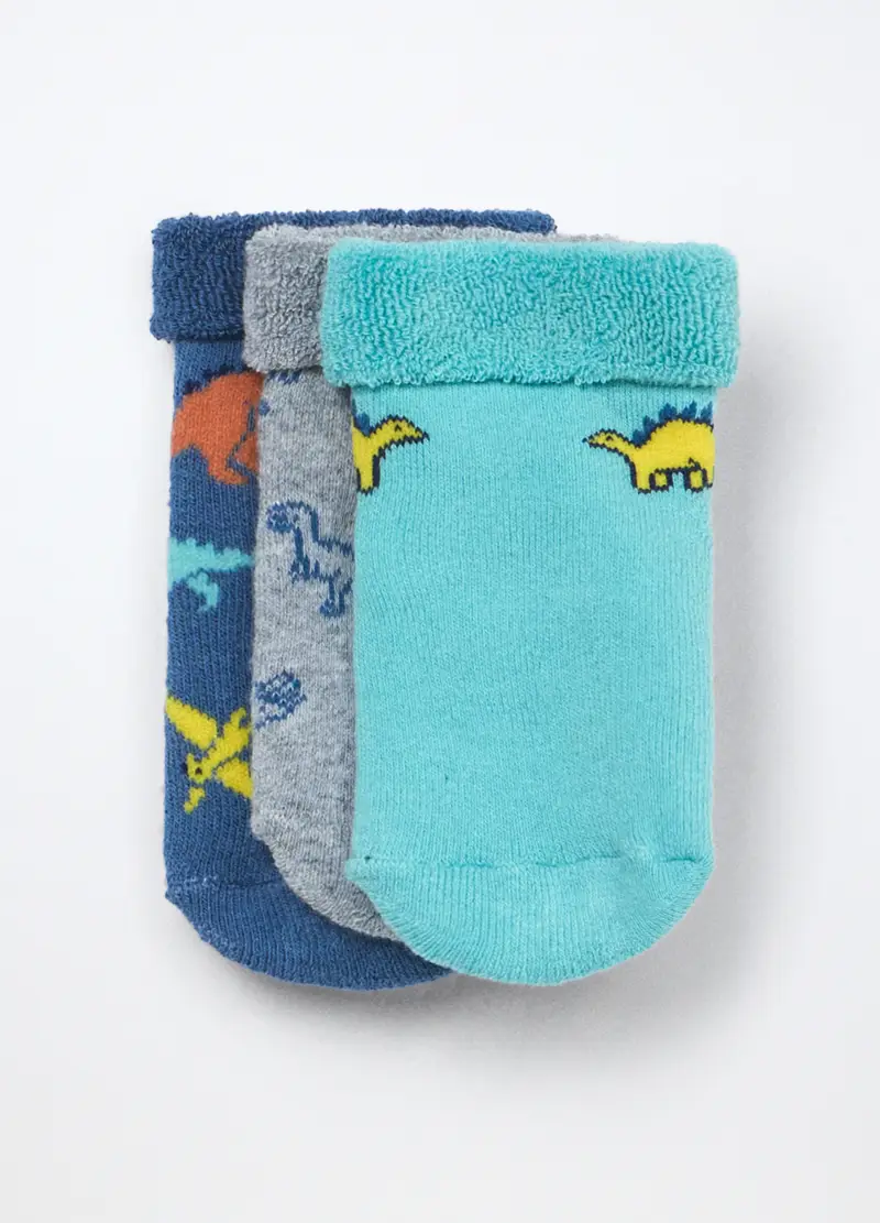 Blukids, Pack 3 Calzini In Spugna Di Misto Cotone Neonato, Bambina, Azzurro celeste, Taglia: 6-12