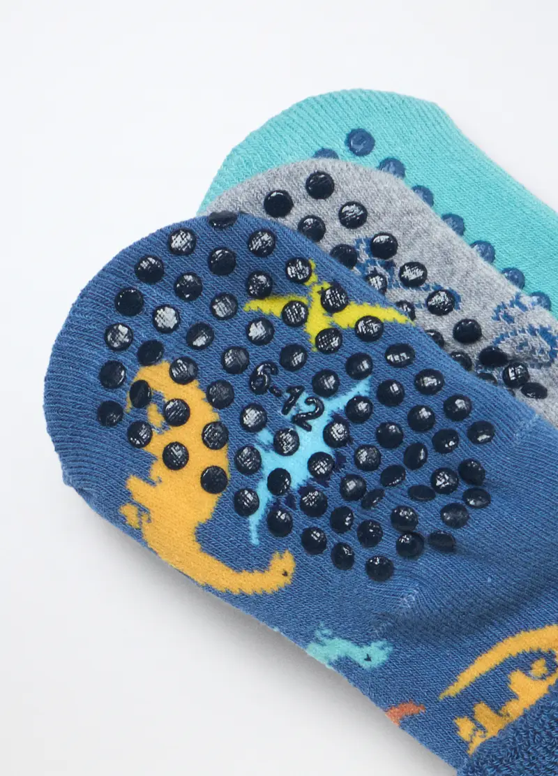 Blukids, Pack 3 Calzini In Spugna Di Misto Cotone Neonato, Bambina, Azzurro celeste, Taglia: 6-12 miniatura 2