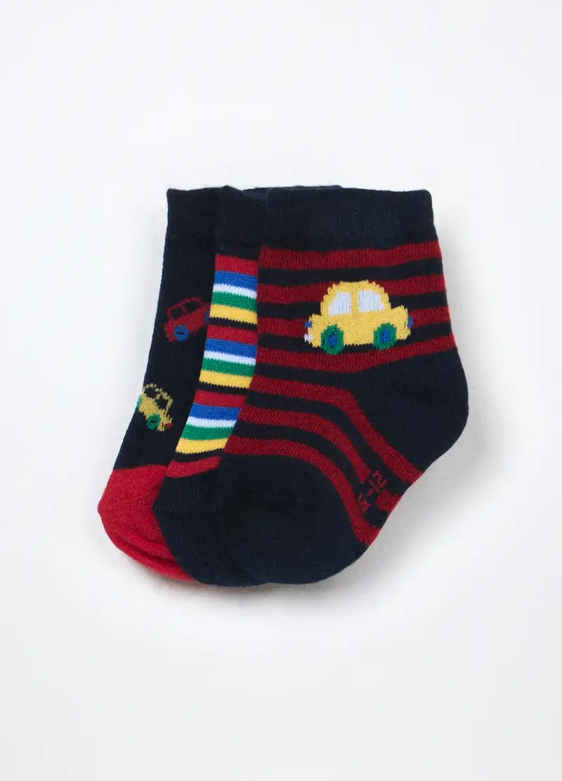 Blukids, Pack 3 Calzini Misto Cotone Neonato, Blu navy, Taglia: 6-12