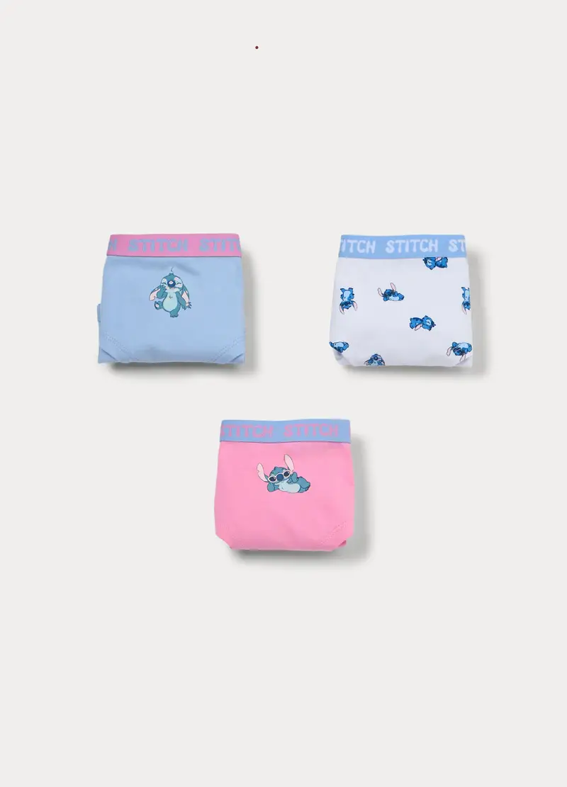 Pack 3 Culotte Disney In Jersey Di Cotone Stretch Ragazza, Bambina, Azzurro cielo