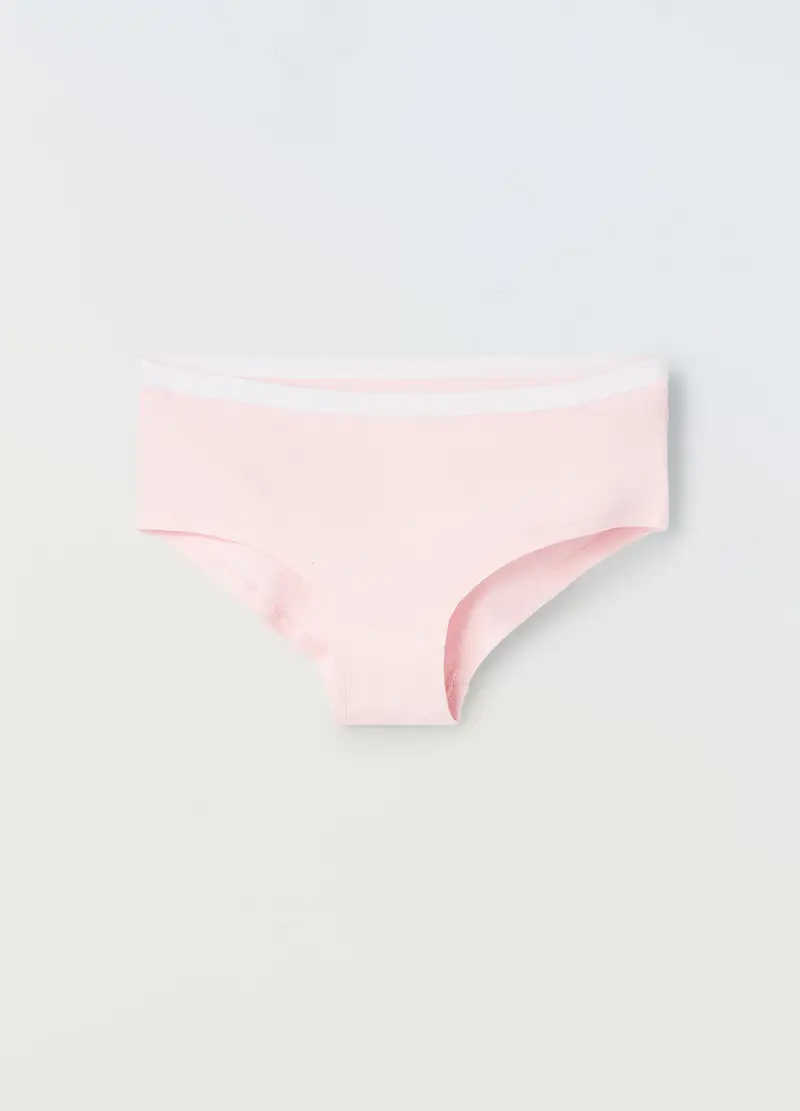 Pack 3 Culotte In Cotone Stretch Bambina, Bianco