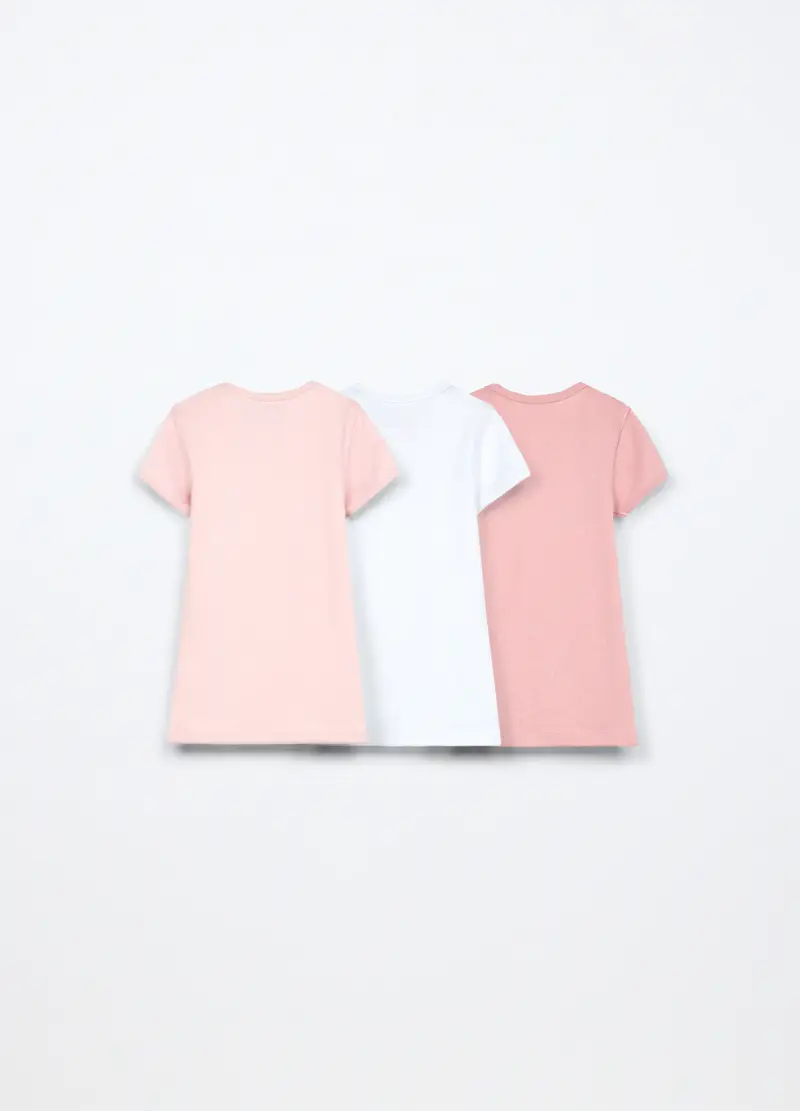 Pack 3 Magliette Intime In Interlock Di Puro Cotone Neonata, Rosa chiaro miniatura 2