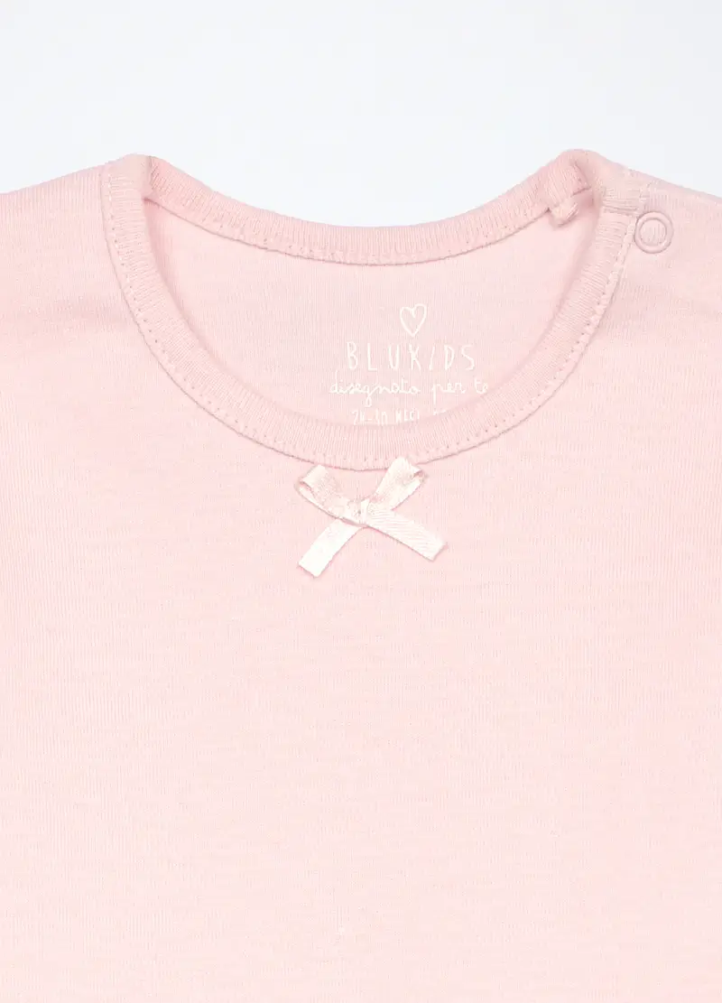 , Pack 3 Magliette Intime In Interlock Di Puro Cotone Neonata, Rosa chiaro miniatura 3