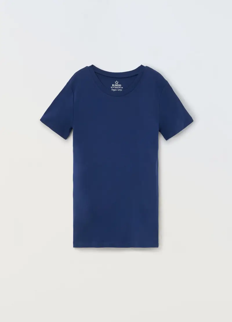 Pack 3 Magliette Intime In Puro Cotone Ragazzo, Bambino, Bianco/Blu