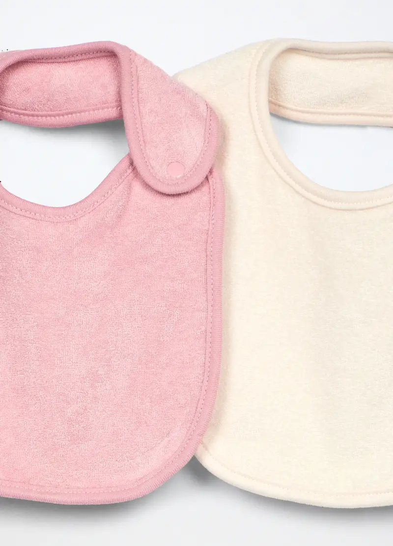 Blukids, Pack 4 Bavaglini In Spugna Di Puro Cotone, Neonata, Rosa chiaro, Taglia: T.U miniatura 2