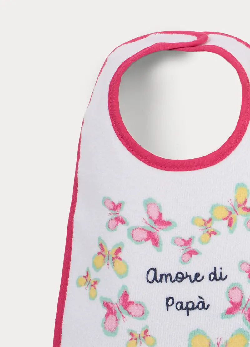 Pack 5 Bavaglini In Spugna Misto Cotone Neonata, Neonato, Rosa scuro, U miniatura 2