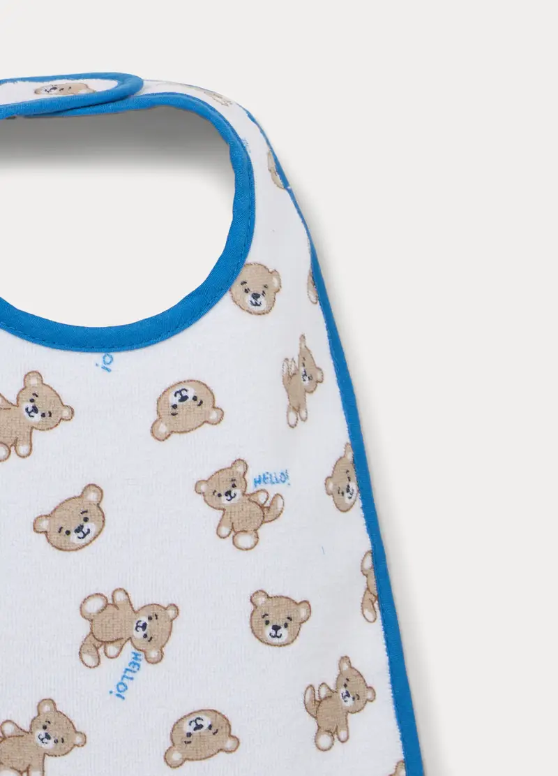 Pack 5 Bavaglini In Spugna Misto Cotone Neonato, Rosso aragosta, U miniatura 2