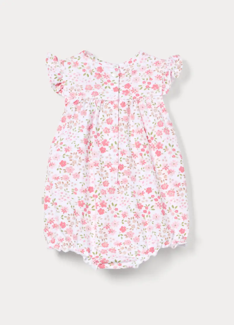 Pagliaccetto Girocollo In Jersey Di Cotone Stretch Neonata, Rosa chiaro miniatura 2