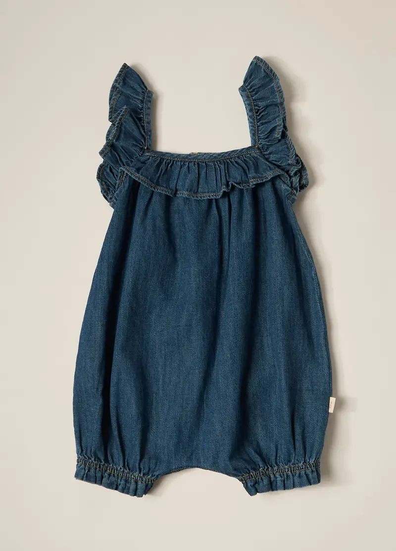 Blukids, Pagliaccetto In Denim Di Puro Cotone Iana Neonata, Blu denim, Taglia: 9