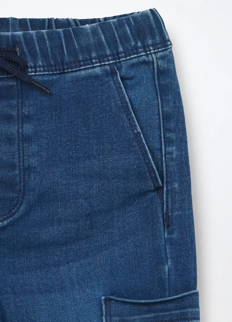 Blukids Pantaloni cargo Neonato Denim 4302844 miniatura 3