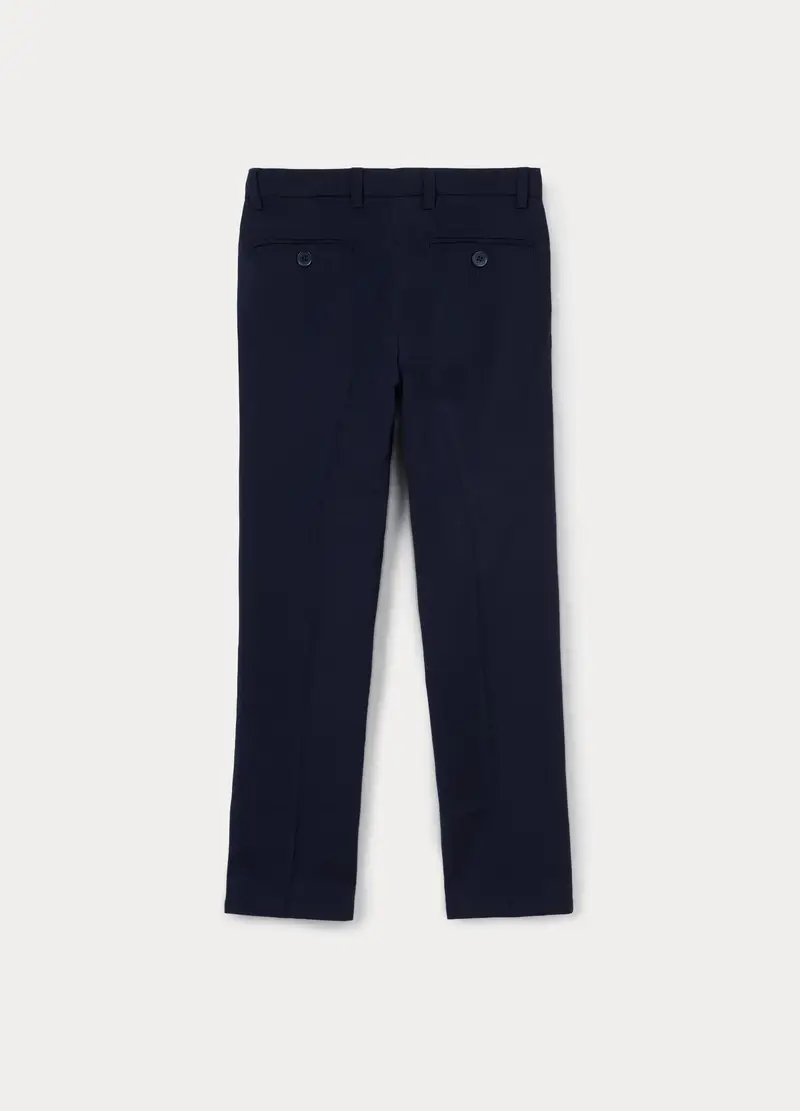 Pantaloni Chino Misto Lana Regular Fit Ragazzo, Bambino, Blu scuro miniatura 2