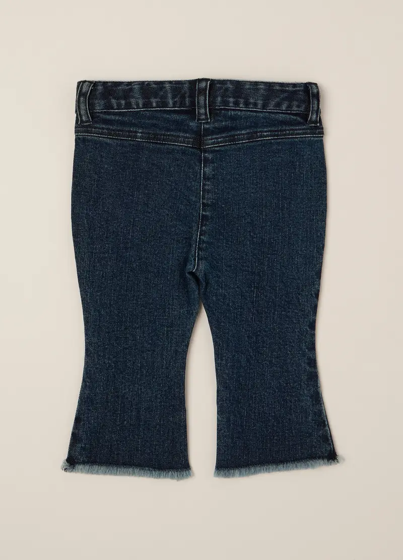 Pantaloni Denim Elasticizzati A Zampa, Neonata, Nero miniatura 2