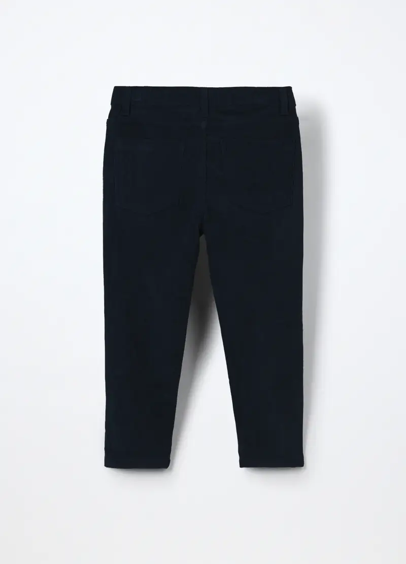 Pantaloni In Costina Di Velluto Bambino, Blu navy miniatura 2