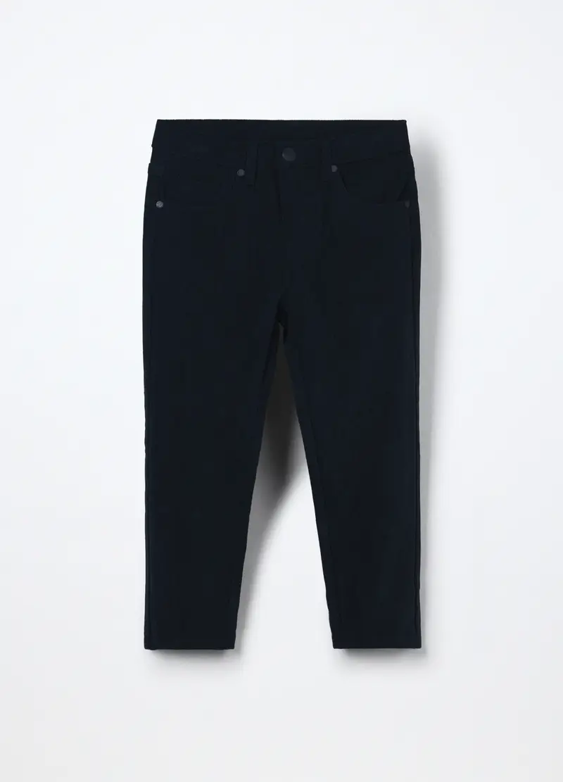 Pantaloni In Costina Di Velluto Bambino, Blu navy