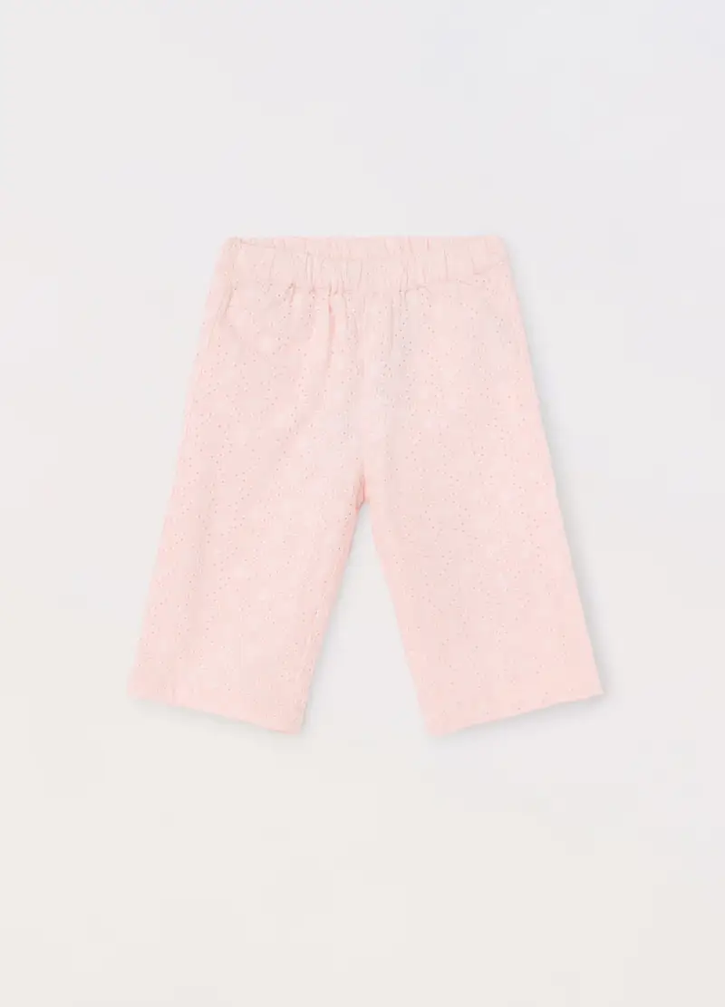 Blukids, Pantaloni In Cotone Sangallo Neonata, Bambina, Rosa chiaro, Taglia: 9-12