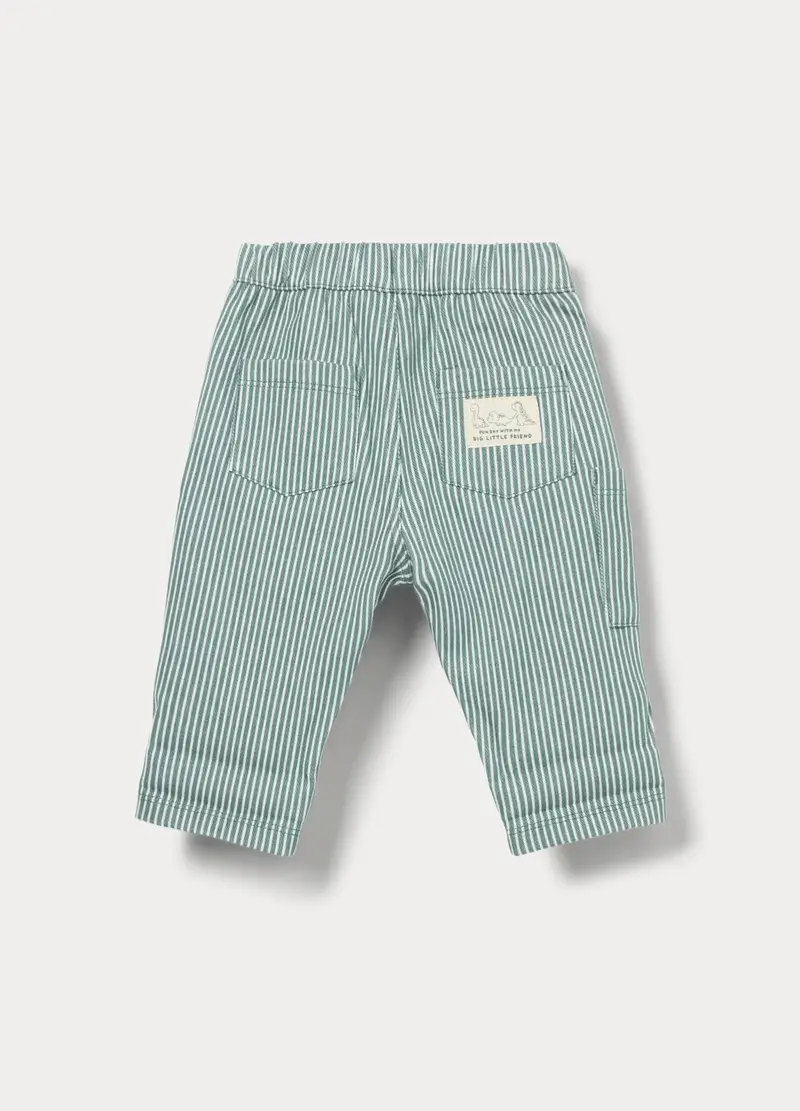 Pantaloni In Punto Milano Neonato, Verde smeraldo miniatura 2