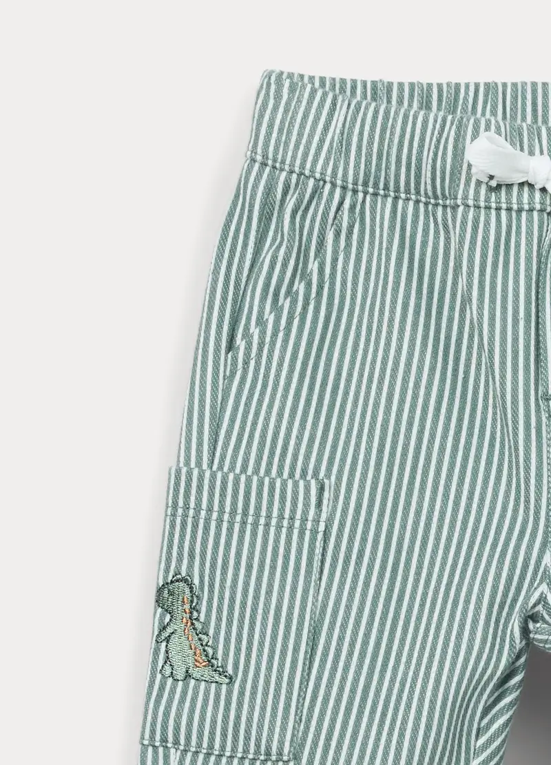 Pantaloni In Punto Milano Neonato, Verde smeraldo miniatura 3