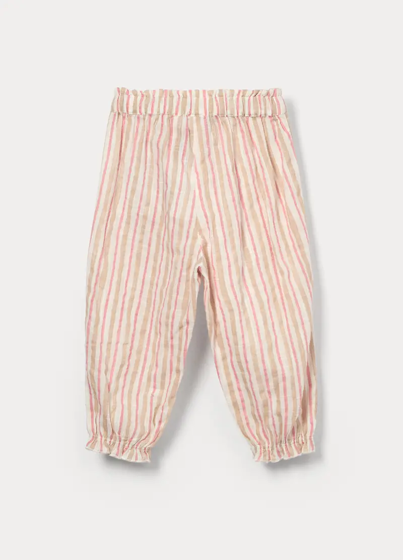 Pantaloni In Puro Cotone Bimba, Bambina, Bianco miniatura 2