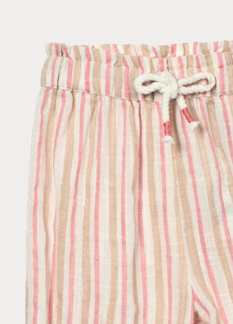 Pantaloni In Puro Cotone Bimba, Bambina, Bianco miniatura 3