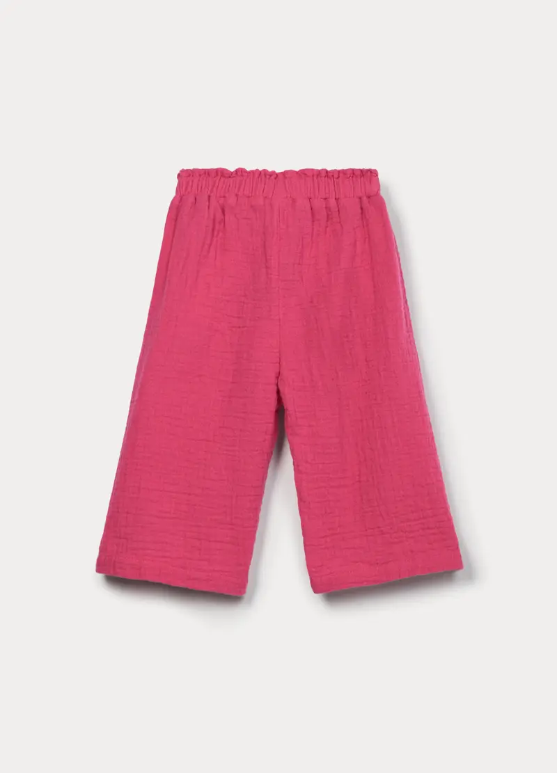 Pantaloni In Puro Cotone Bimba, Bambina, Rosa scuro miniatura 2