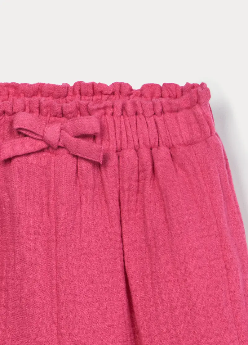 Pantaloni In Puro Cotone Bimba, Bambina, Rosa scuro miniatura 3