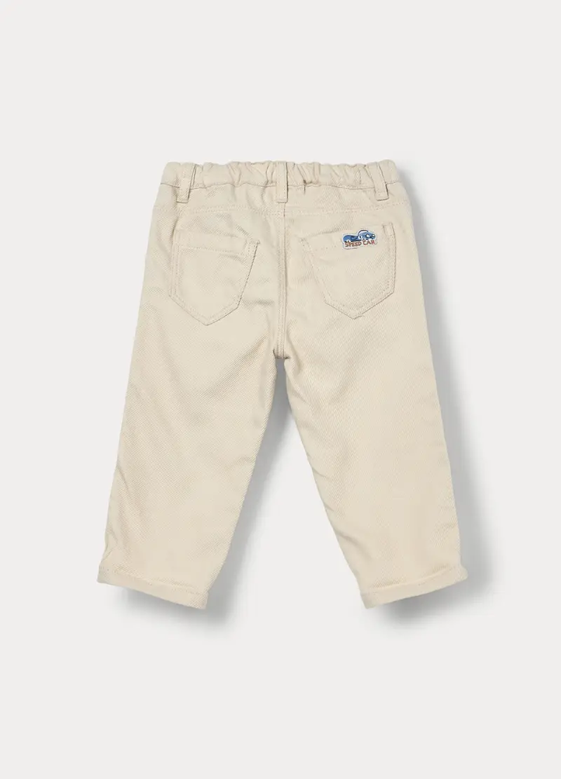 Pantaloni In Puro Cotone Bimbo, Bambino, Bianco avorio miniatura 2