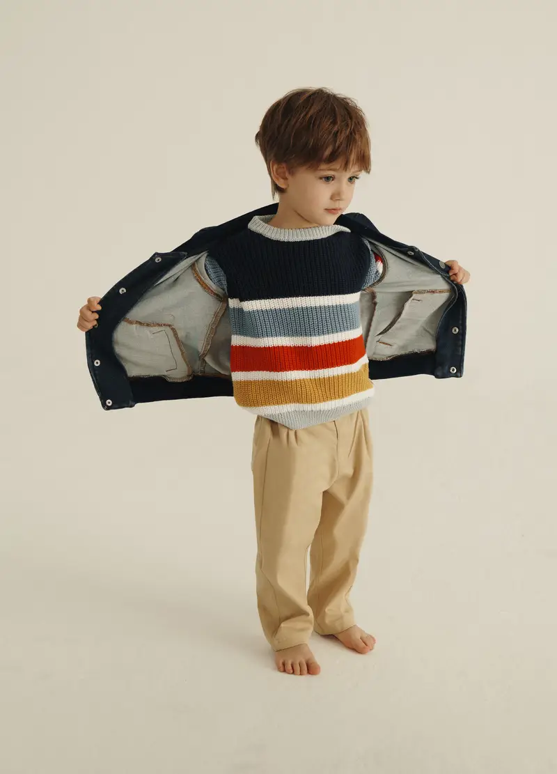 Pantaloni In Twill Di Cotone Stretch Iana Neonato, Giallo senape